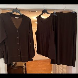 Skirt-tank-sweater combo